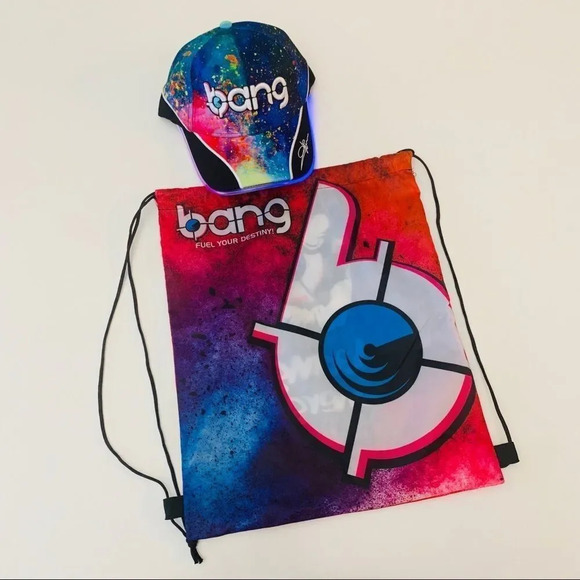 Nwot bang energy lighted hat and drawstring bag - Picture 1 of 6